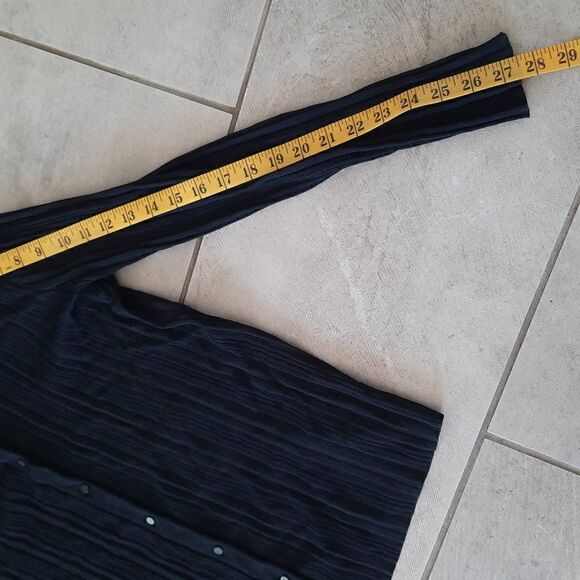 M.M‎ LAFLEUR Classic Black Knit Button Cardigan size L - Picture 8 of 8